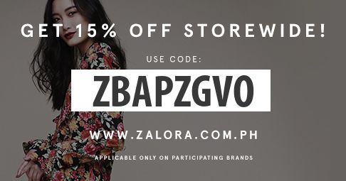 Enjoy 15% off from Zalora by using this code